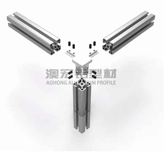 鋁型材配件 使用在正方形型材，30鋁型材或40鋁型材框架中，兩根橫向型材減去30、40mm，立柱減去一定的厚度距離，搭配頂絲擰緊固定。<br />
	<p>
		        澳宏鋁業(yè)是鋁型材廠(chǎng)家，專(zhuān)注鋁型材定制，其鋁型材型號(hào)和鋁型材配件齊全，想了解更多鋁型材連接方式，歡迎電詢(xún)：13381909160。
	</p>
	<p>
		<br />
	</p>
	<p>
		<br />
	</p>
	<p>
		<br />
	</p>
<div style=